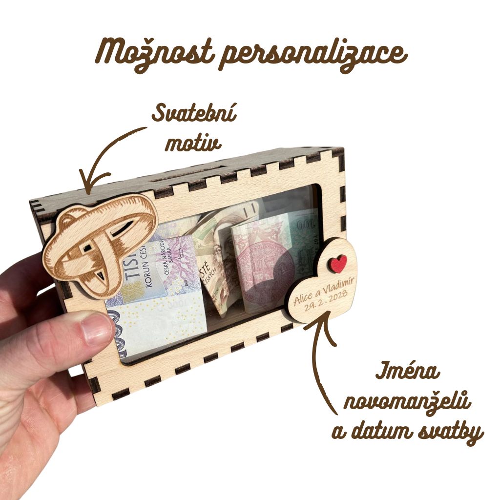 Svatební pokladnička jako originální dárek ke svatbě